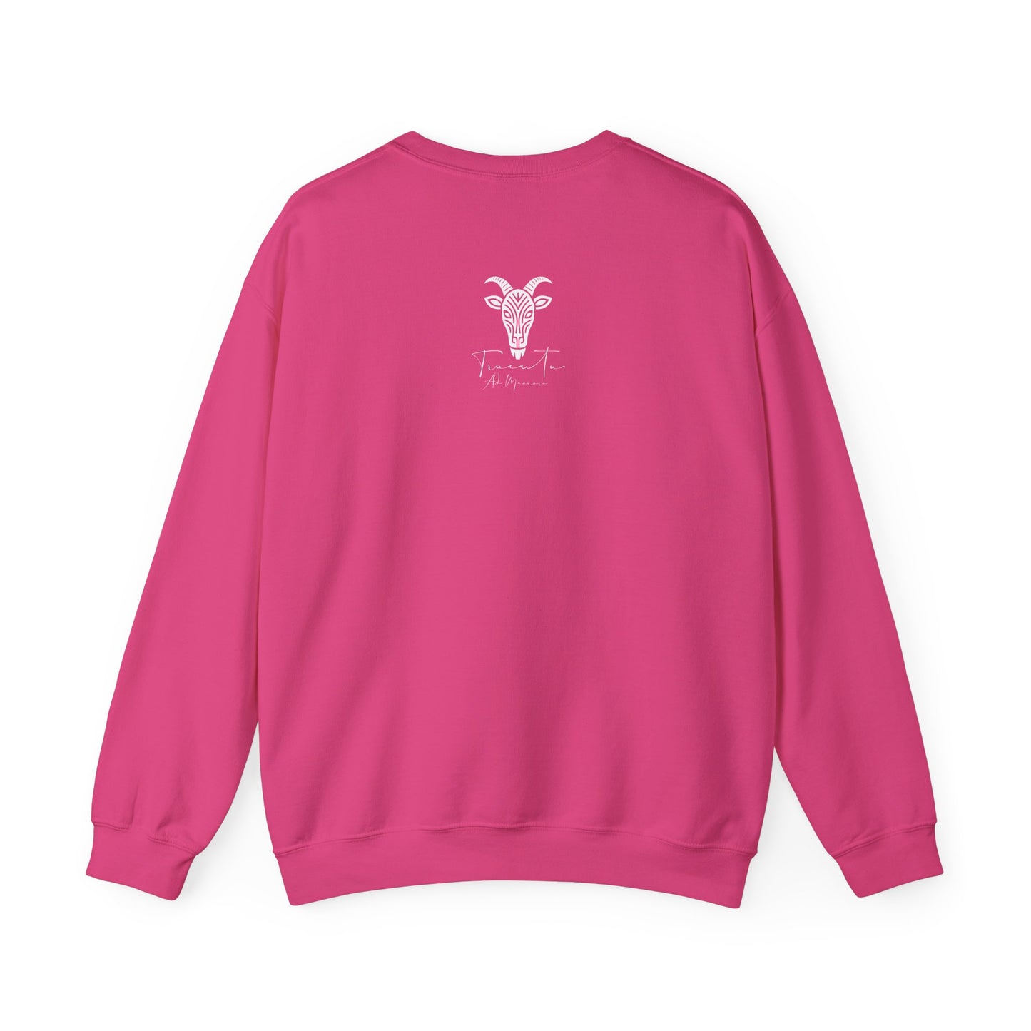 Felpa Unisex TRUCUTU con Simbolo della Capra – Stile Boho Festival | Regalo per Amanti della Natura | Morbida e Comoda
