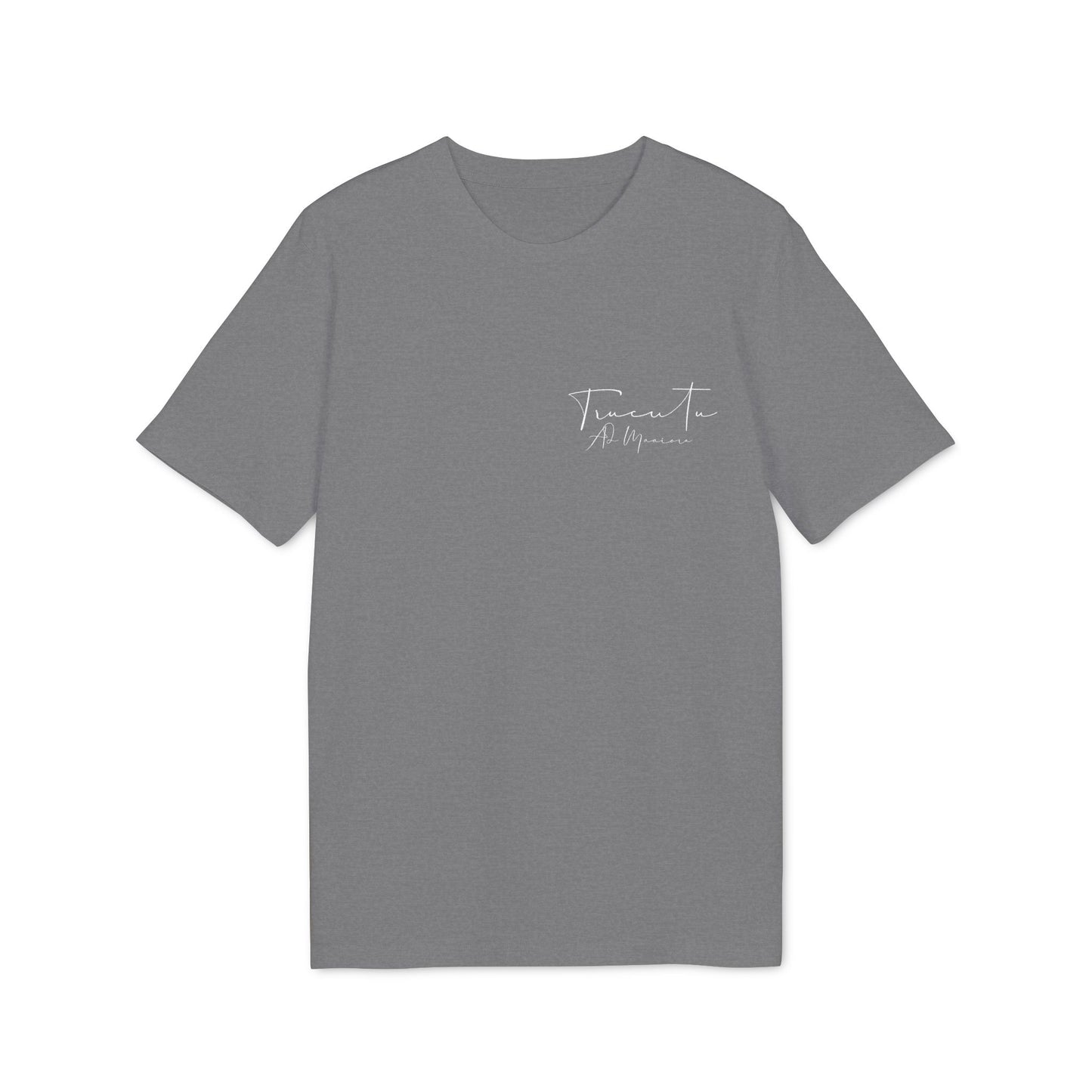 TRUCUTU Unisex T-Shirt – Casual Cotton Logo Shirt with Back Print & Front Signature | Everyday Streetwear Tee