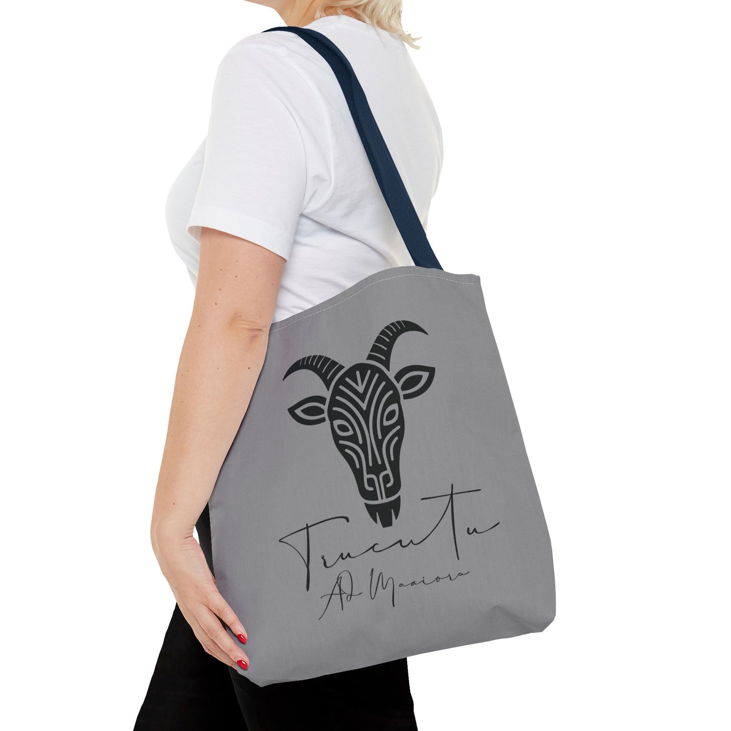 Borsa Tote TRUCUTU con Capra Tribale – Shopper Ecologica, Stile Boho Chic, Idea Regalo per Amanti degli Animali