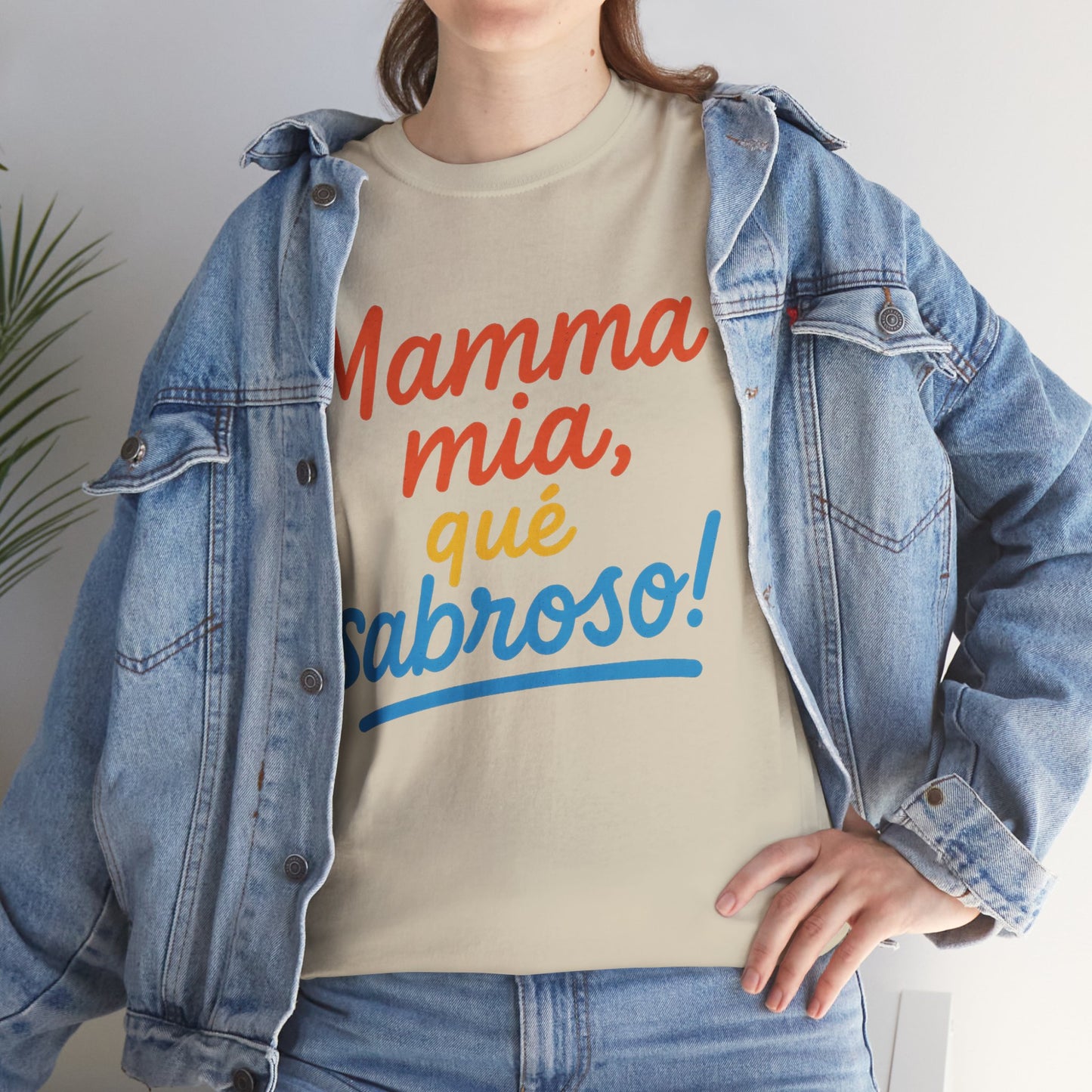 TRUCUTU “Deliciously Fun” Unisex Heavy Cotton Tee – Mamma mia, qué sabroso! | Perfect for Foodies, Casual Wear, Summer Parties & Gifts