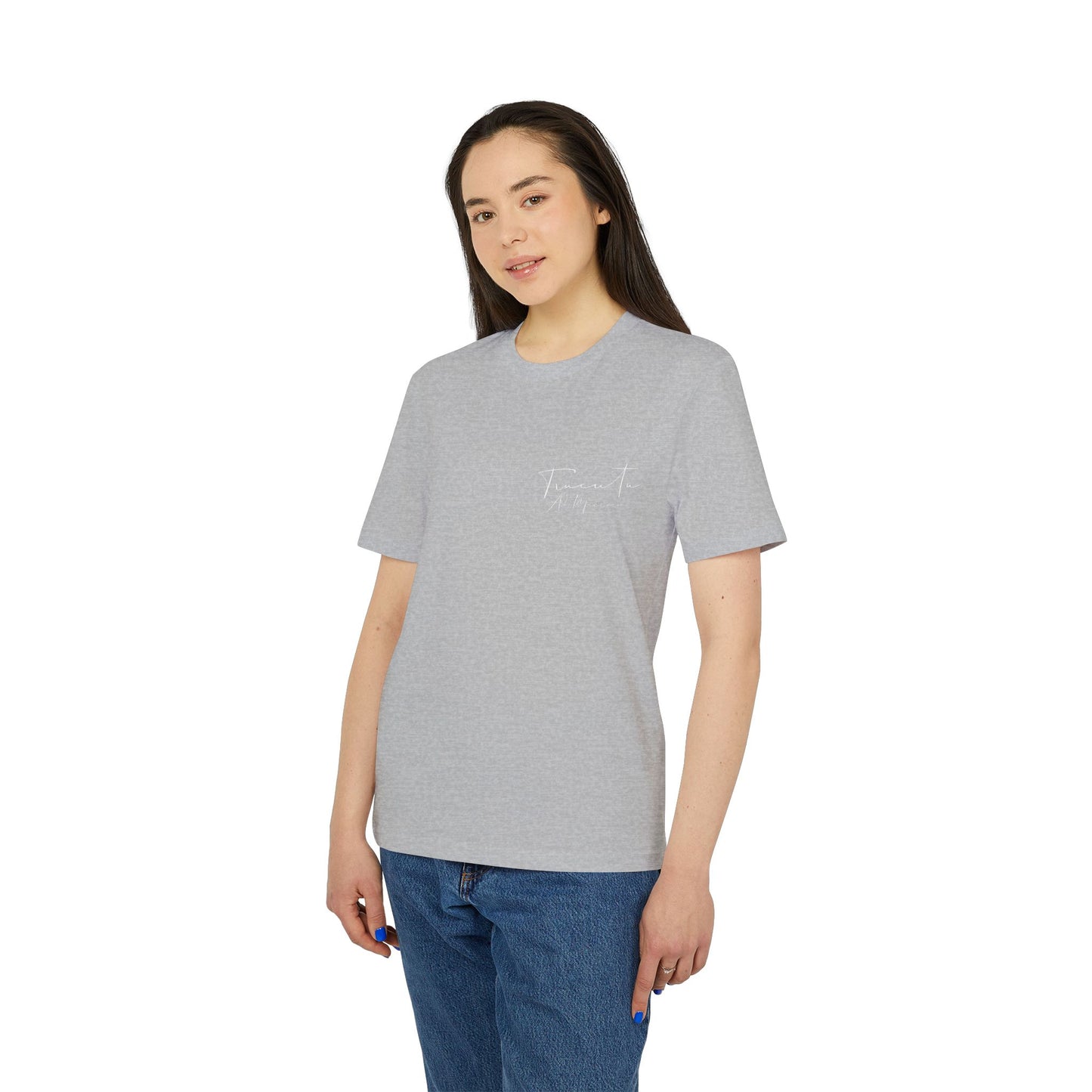 TRUCUTU Unisex T-Shirt – Casual Cotton Logo Shirt with Back Print & Front Signature | Everyday Streetwear Tee