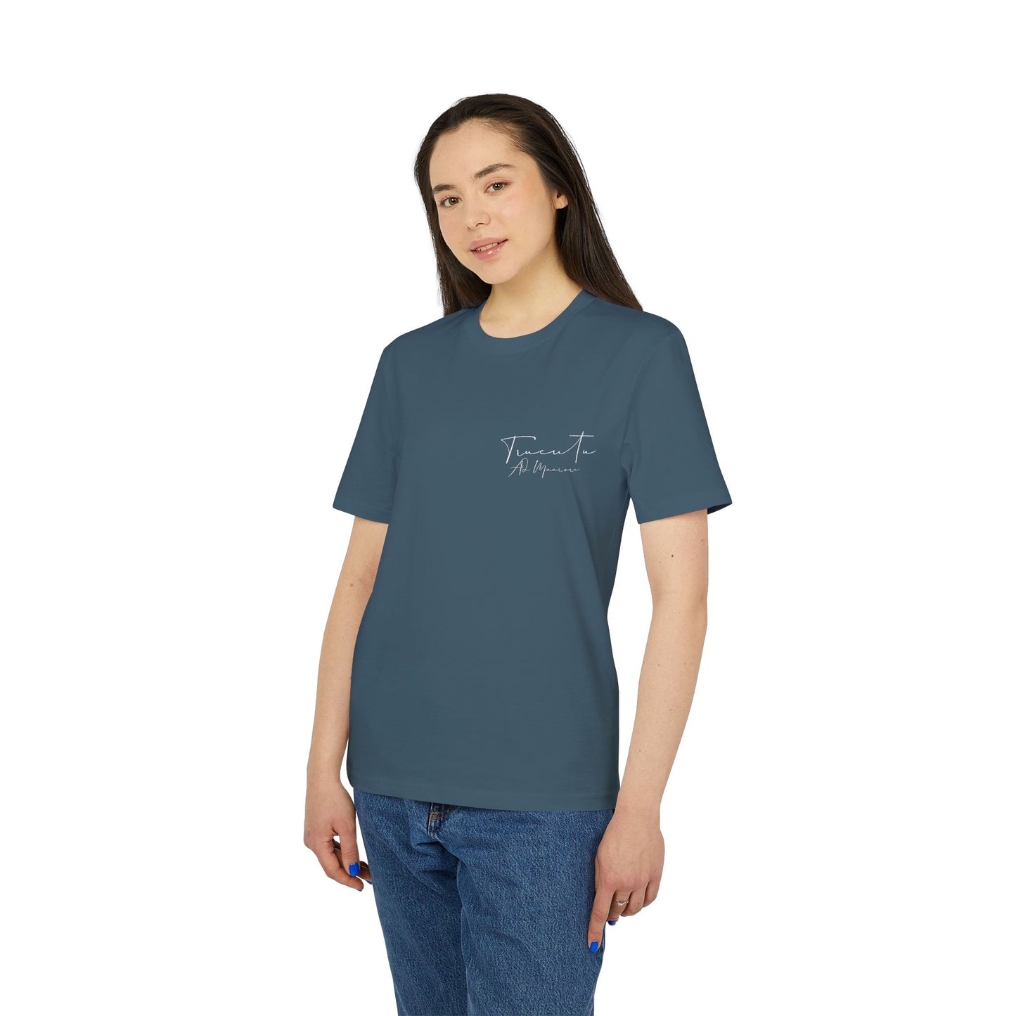 TRUCUTU Unisex T-Shirt – Casual Cotton Logo Shirt with Back Print & Front Signature | Everyday Streetwear Tee