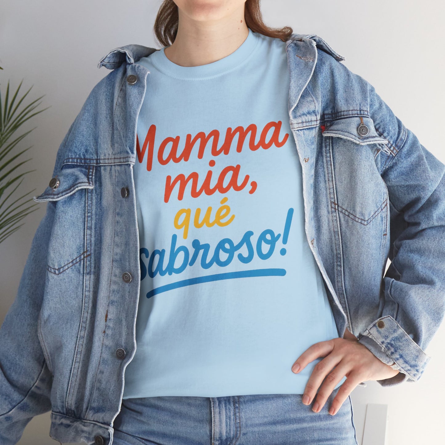 TRUCUTU “Deliciously Fun” Unisex Heavy Cotton Tee – Mamma mia, qué sabroso! | Perfect for Foodies, Casual Wear, Summer Parties & Gifts