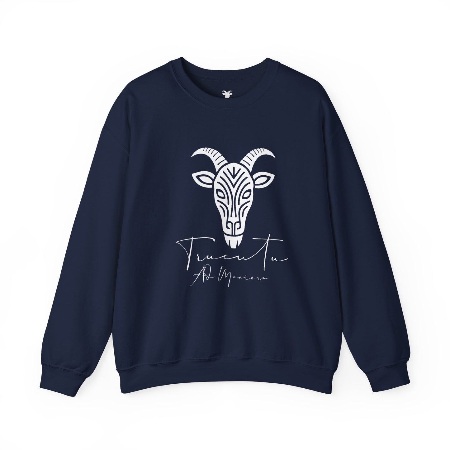 Felpa Unisex TRUCUTU con Simbolo della Capra – Stile Boho Festival | Regalo per Amanti della Natura | Morbida e Comoda