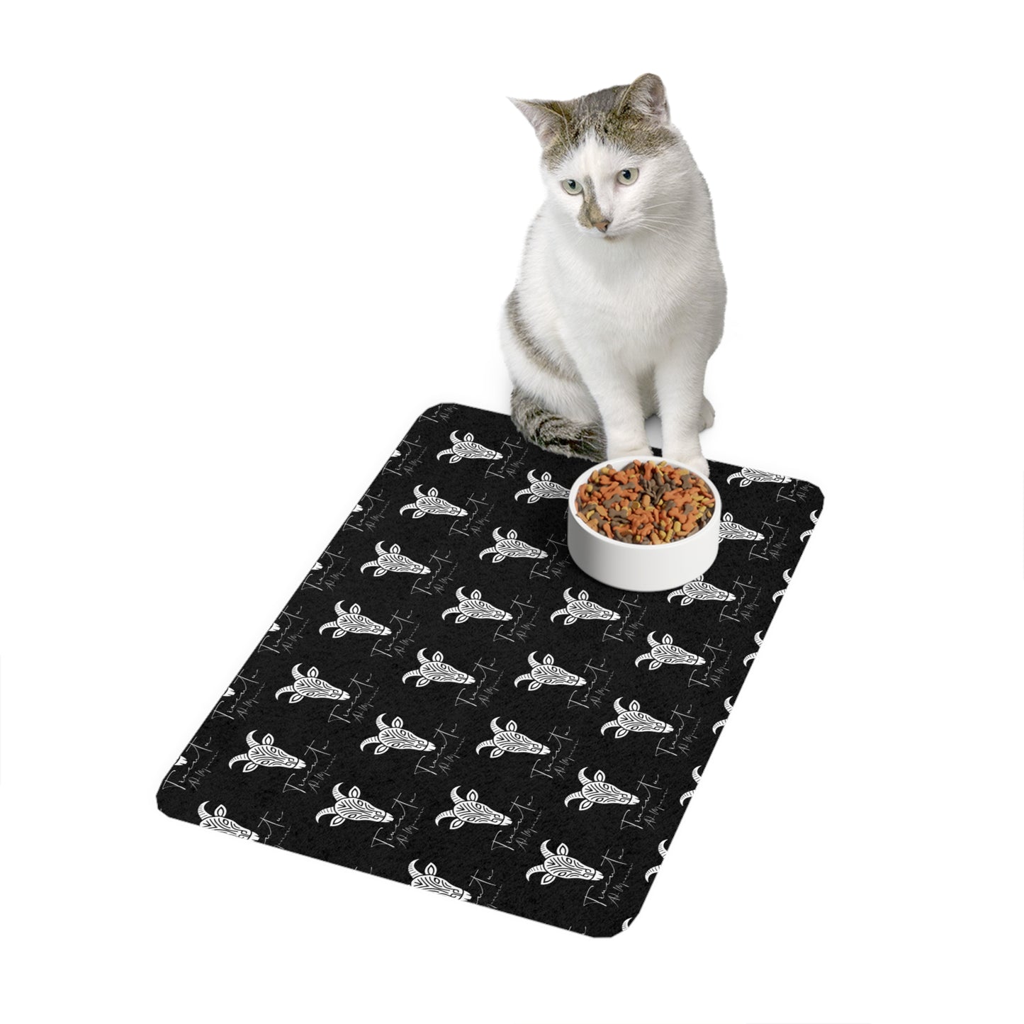Tappetino Ciotola per Animali TRUCUTU – Antiscivolo 30x45 cm, Minimal per Cani e Gatti | Accessorio Moderno per la Casa