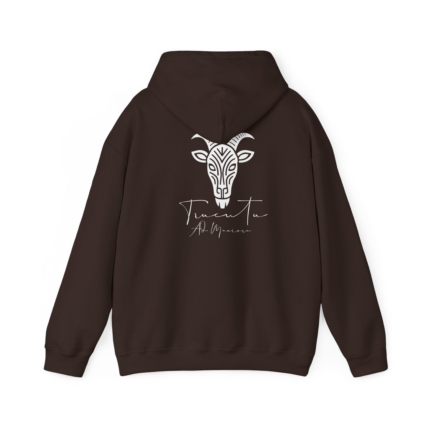 TRUCUTU Logo Hoodie – Unisex Pullover with Goat Emblem | Casual Streetwear | Gift for Animal & Nature Lover