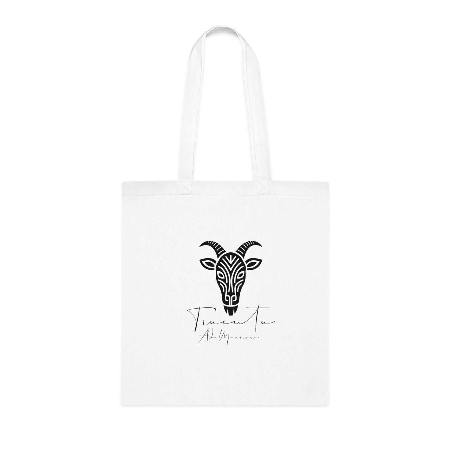 Borsa Tote Bianca in Cotone con TrucuTu – Shopper Ecologica, Stile Boho, Mare, Regalo per Amanti degli Animali