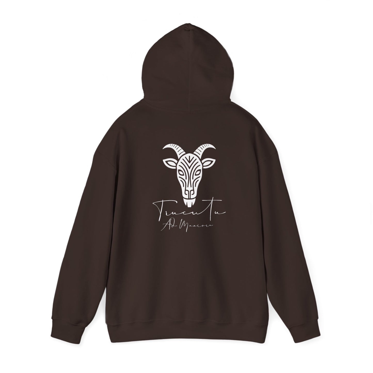 TRUCUTU Logo Hoodie – Unisex Pullover with Goat Emblem | Casual Streetwear | Gift for Animal & Nature Lover