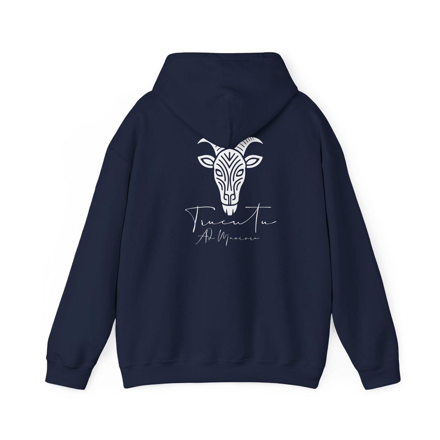 TRUCUTU Logo Hoodie – Unisex Pullover with Goat Emblem | Casual Streetwear | Gift for Animal & Nature Lover