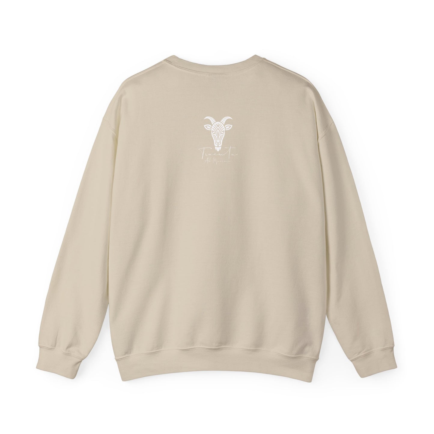 Felpa Unisex TRUCUTU con Simbolo della Capra – Stile Boho Festival | Regalo per Amanti della Natura | Morbida e Comoda