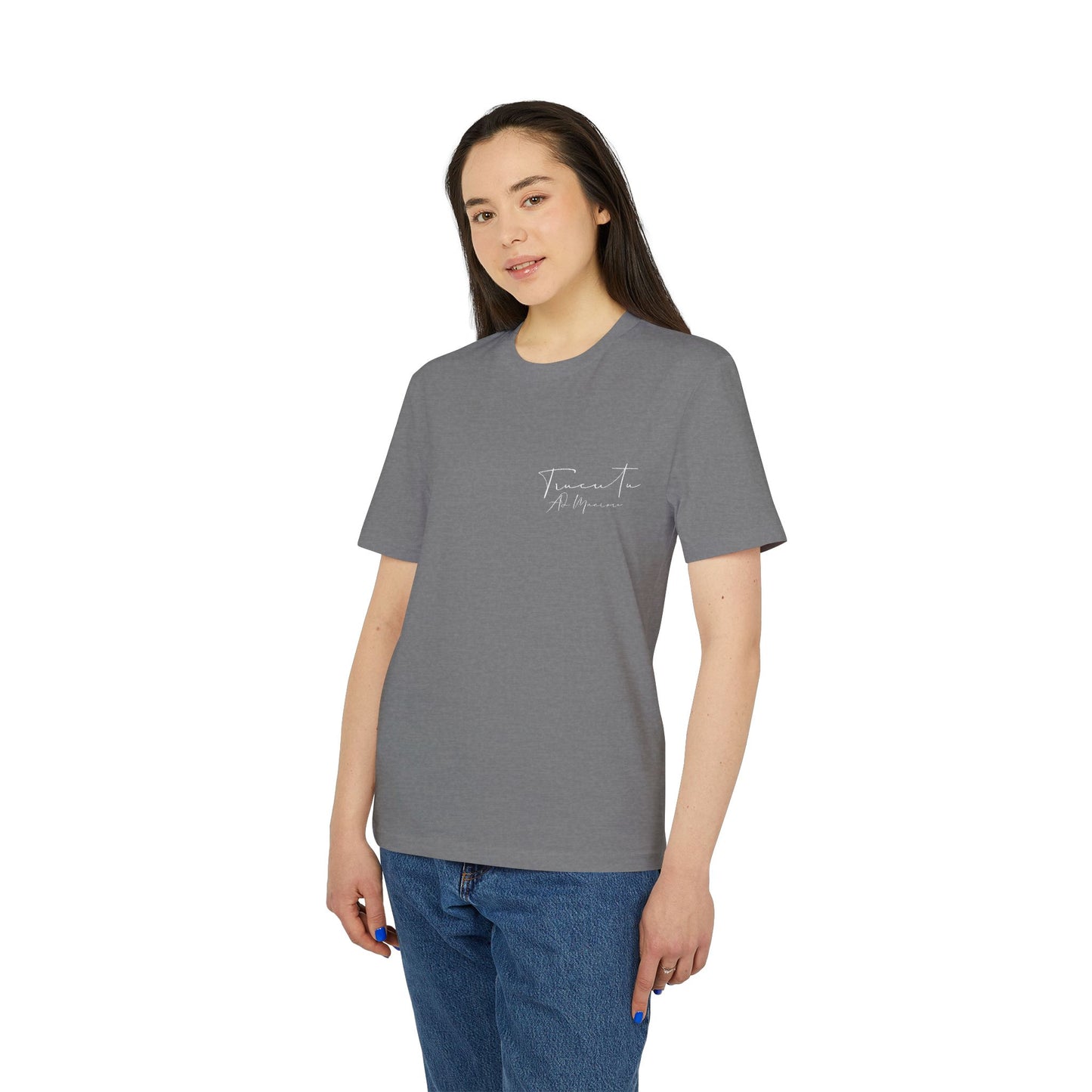 TRUCUTU Unisex T-Shirt – Casual Cotton Logo Shirt with Back Print & Front Signature | Everyday Streetwear Tee