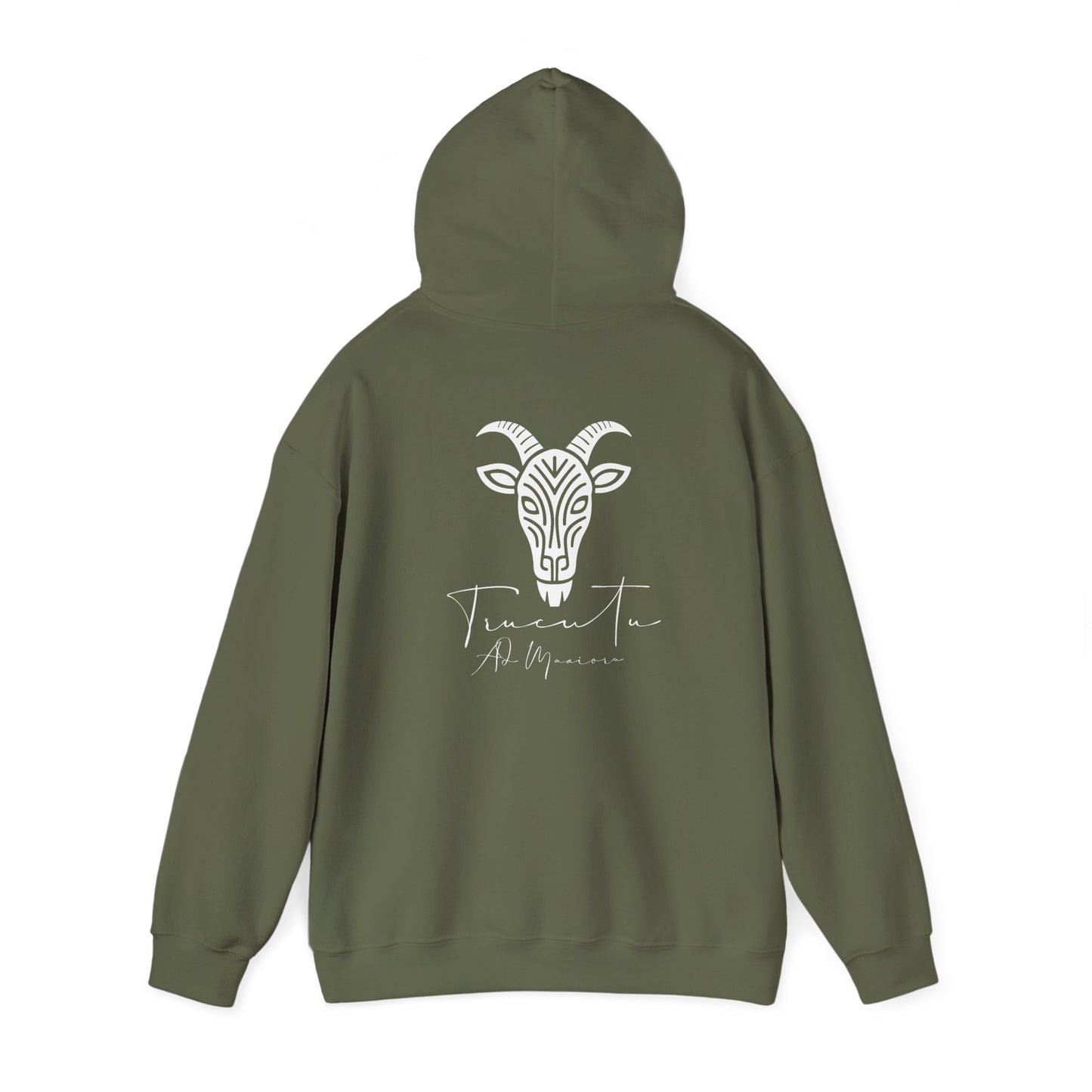 TRUCUTU Logo Hoodie – Unisex Pullover with Goat Emblem | Casual Streetwear | Gift for Animal & Nature Lover
