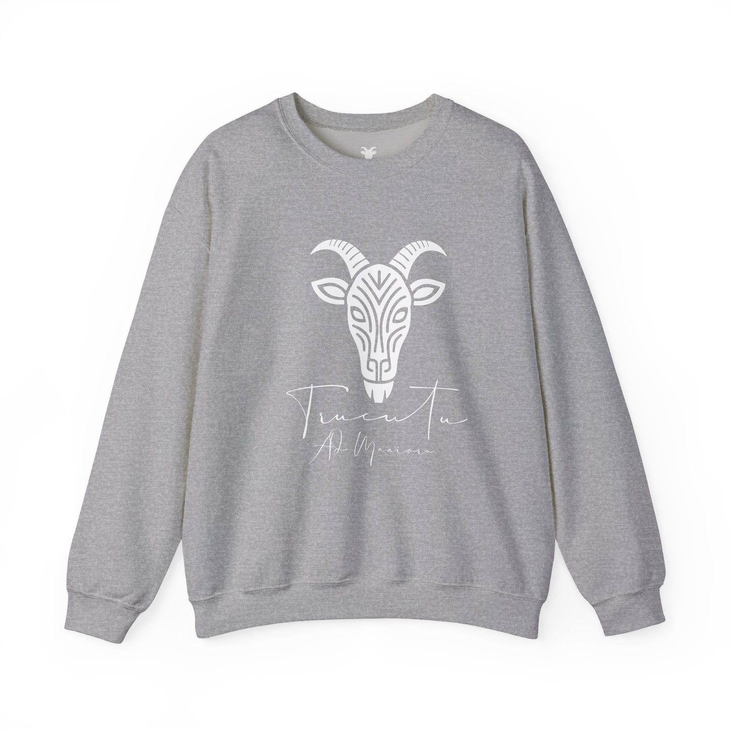 Felpa Unisex TRUCUTU con Simbolo della Capra – Stile Boho Festival | Regalo per Amanti della Natura | Morbida e Comoda