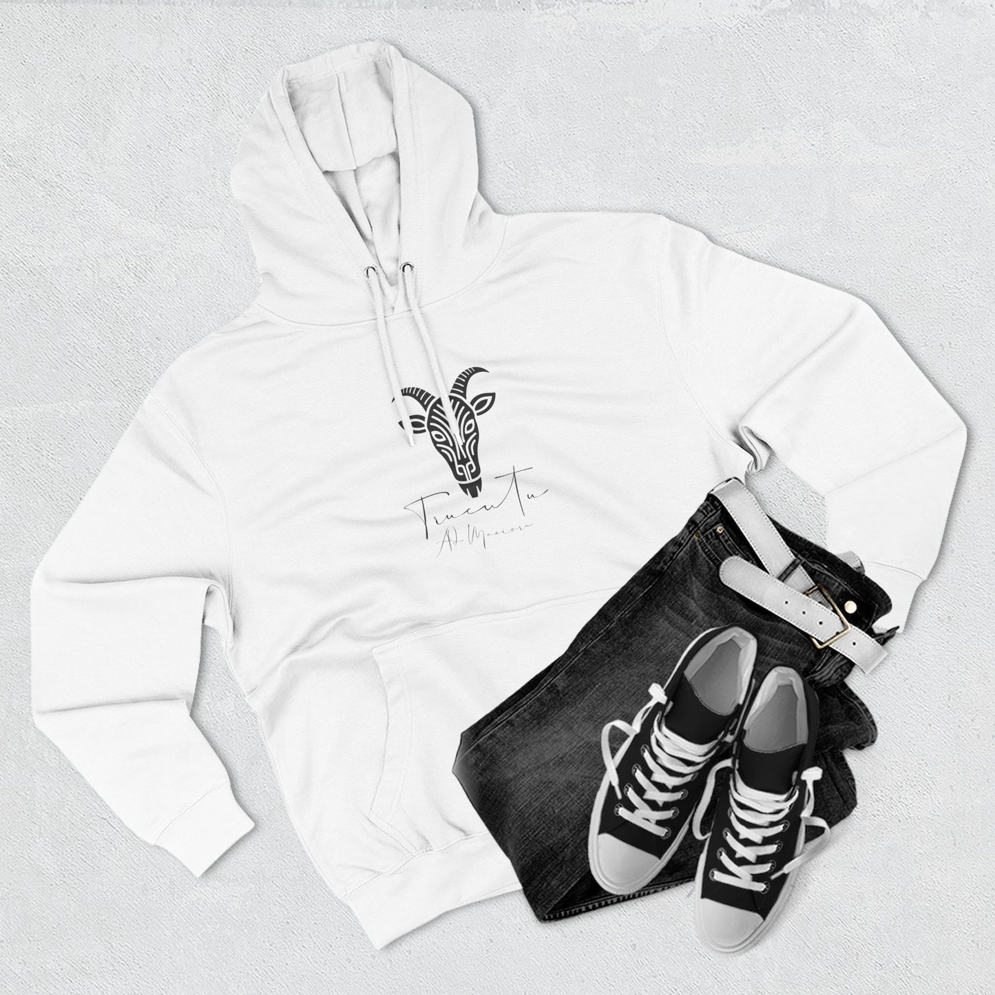 Felpa con Grafica Capra TRUCUTU – Calda in Pile, Design Animale Iconico, Regalo Perfetto per Amanti della Natura, Stile Ribelle ed Eco-Friendly