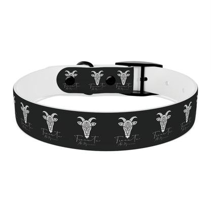 Collare Nero per Cani con Logo Capra TRUCUTU – Accessorio Regolabile di Tendenza, Idea Regalo per Amanti degli Animali, Perfetto per Festività e Occasioni Speciali