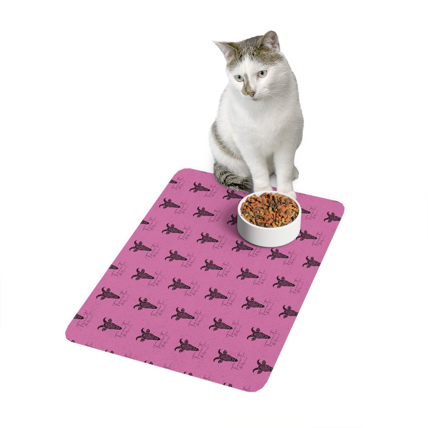 Tappetino Ciotola per Animali TRUCUTU – Antiscivolo 30x45 cm, Minimal per Cani e Gatti | Accessorio Moderno per la Casa