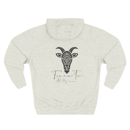 Felpa con Grafica Capra TRUCUTU – Calda in Pile, Design Animale Iconico, Regalo Perfetto per Amanti della Natura, Stile Ribelle ed Eco-Friendly