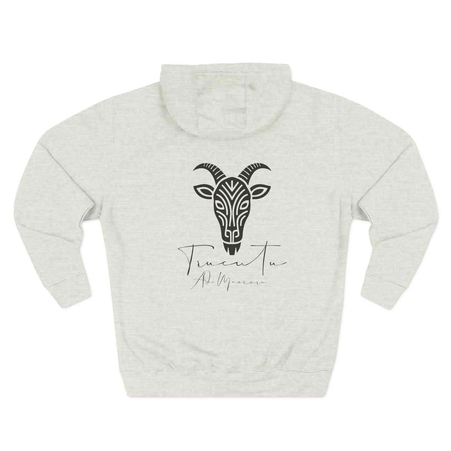 Felpa con Grafica Capra TRUCUTU – Calda in Pile, Design Animale Iconico, Regalo Perfetto per Amanti della Natura, Stile Ribelle ed Eco-Friendly