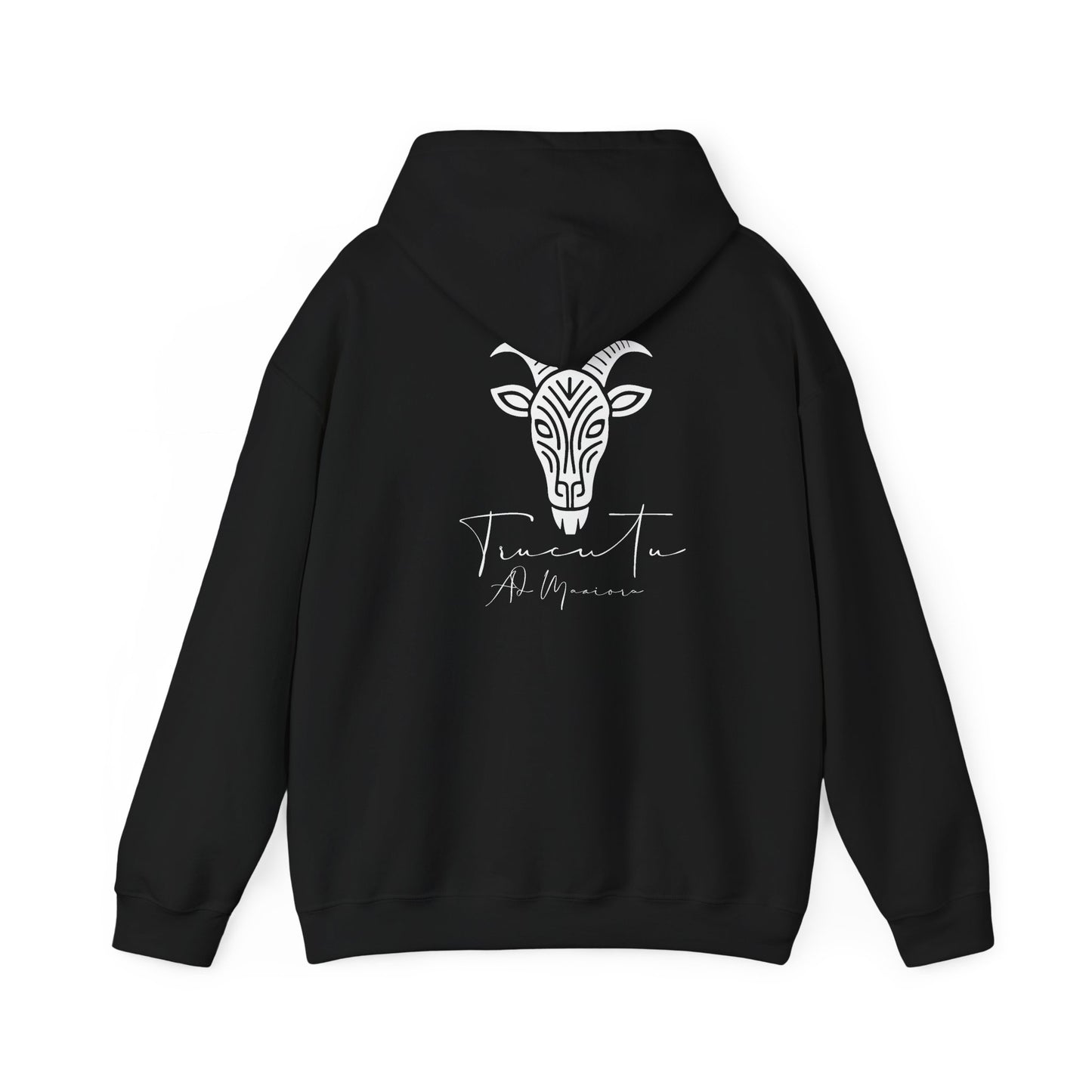 TRUCUTU Logo Hoodie – Unisex Pullover with Goat Emblem | Casual Streetwear | Gift for Animal & Nature Lover