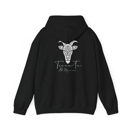 TRUCUTU Logo Hoodie – Unisex Pullover with Goat Emblem | Casual Streetwear | Gift for Animal & Nature Lover