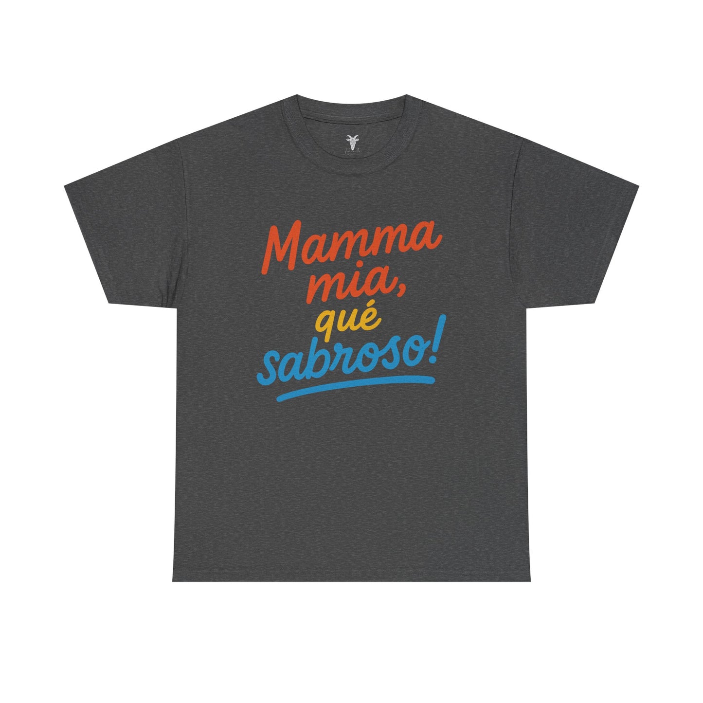 TRUCUTU “Mamma Mia, Qué Sabroso!” Unisex Tee – Funny Foodie Shirt | Casual Wear | Summer Vibes | Gift for Food Lovers | Conversation Starter