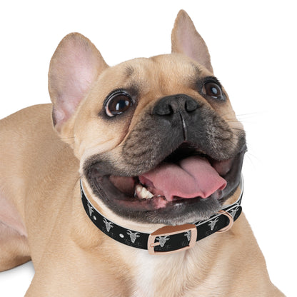 Collare Nero per Cani con Logo Capra TRUCUTU – Accessorio Regolabile di Tendenza, Idea Regalo per Amanti degli Animali, Perfetto per Festività e Occasioni Speciali