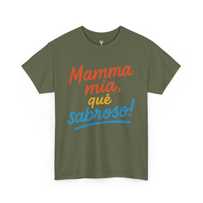 TRUCUTU “Deliciously Fun” Unisex Heavy Cotton Tee – Mamma mia, qué sabroso! | Perfect for Foodies, Casual Wear, Summer Parties & Gifts