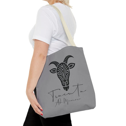 Borsa Tote TRUCUTU con Capra Tribale – Shopper Ecologica, Stile Boho Chic, Idea Regalo per Amanti degli Animali