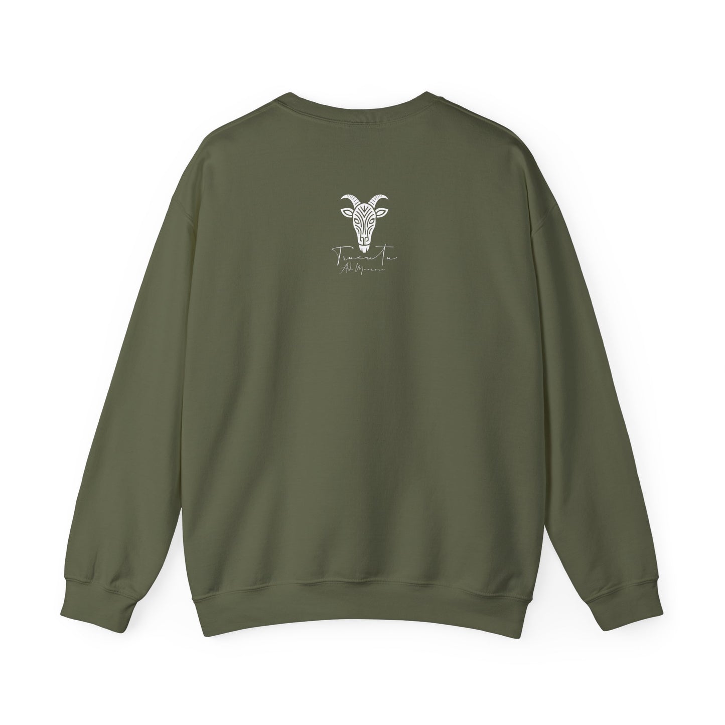 Felpa Unisex TRUCUTU con Simbolo della Capra – Stile Boho Festival | Regalo per Amanti della Natura | Morbida e Comoda