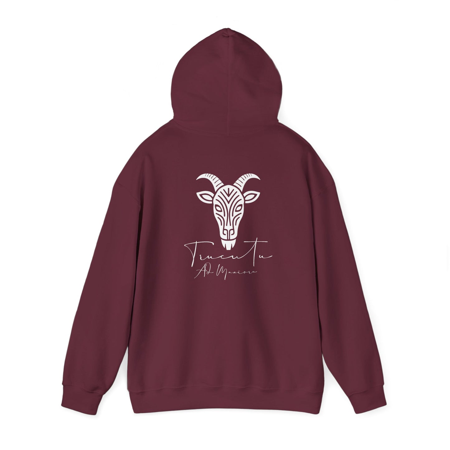 TRUCUTU Logo Hoodie – Unisex Pullover with Goat Emblem | Casual Streetwear | Gift for Animal & Nature Lover