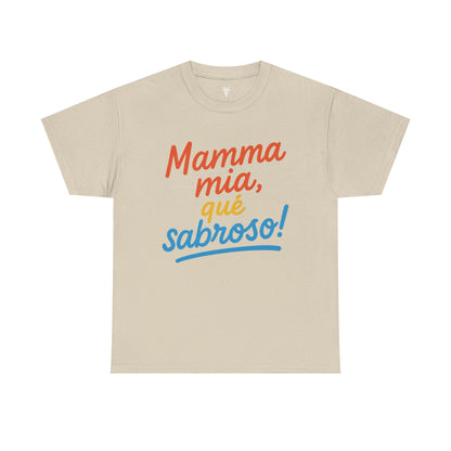 TRUCUTU “Deliciously Fun” Unisex Heavy Cotton Tee – Mamma mia, qué sabroso! | Perfect for Foodies, Casual Wear, Summer Parties & Gifts