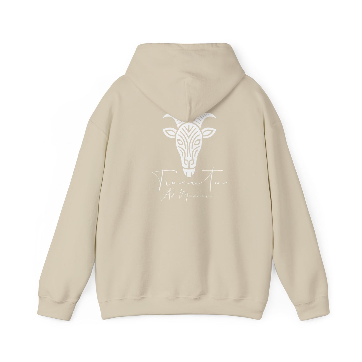 TRUCUTU Logo Hoodie – Unisex Pullover with Goat Emblem | Casual Streetwear | Gift for Animal & Nature Lover
