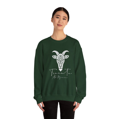 Felpa Unisex TRUCUTU con Simbolo della Capra – Stile Boho Festival | Regalo per Amanti della Natura | Morbida e Comoda