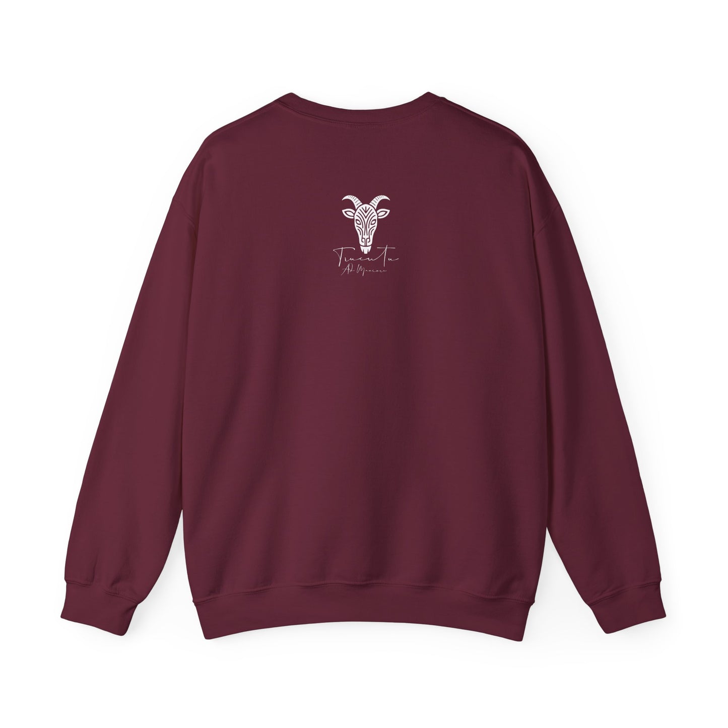 Felpa Unisex TRUCUTU con Simbolo della Capra – Stile Boho Festival | Regalo per Amanti della Natura | Morbida e Comoda