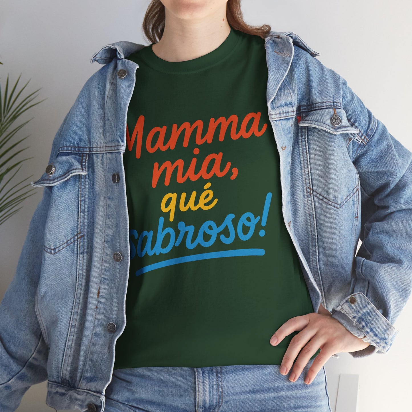 TRUCUTU “Deliciously Fun” Unisex Heavy Cotton Tee – Mamma mia, qué sabroso! | Perfect for Foodies, Casual Wear, Summer Parties & Gifts