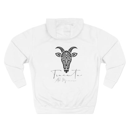 Felpa con Grafica Capra TRUCUTU – Calda in Pile, Design Animale Iconico, Regalo Perfetto per Amanti della Natura, Stile Ribelle ed Eco-Friendly