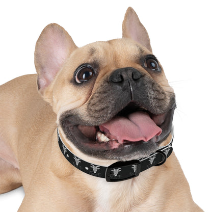 Collare Nero per Cani con Logo Capra TRUCUTU – Accessorio Regolabile di Tendenza, Idea Regalo per Amanti degli Animali, Perfetto per Festività e Occasioni Speciali