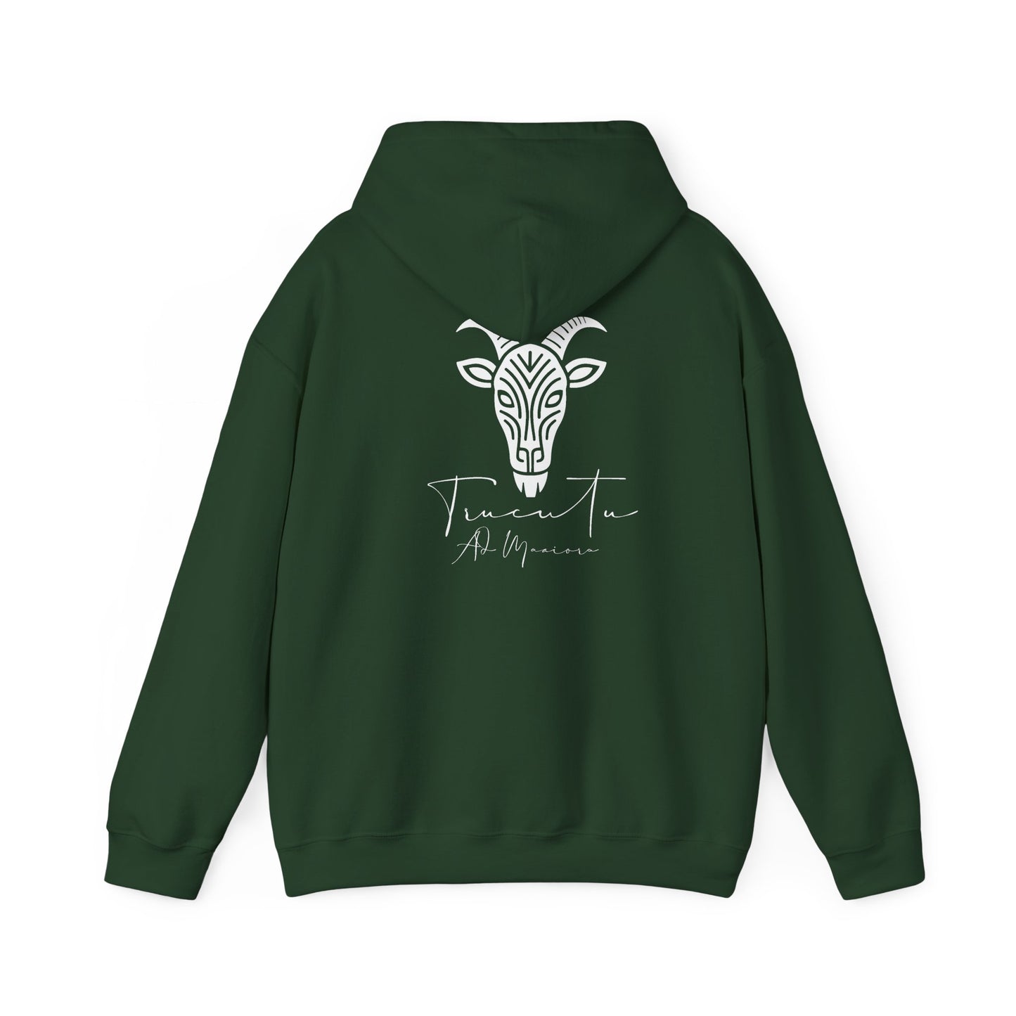 TRUCUTU Logo Hoodie – Unisex Pullover with Goat Emblem | Casual Streetwear | Gift for Animal & Nature Lover