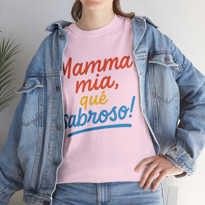 TRUCUTU “Deliciously Fun” Unisex Heavy Cotton Tee – Mamma mia, qué sabroso! | Perfect for Foodies, Casual Wear, Summer Parties & Gifts