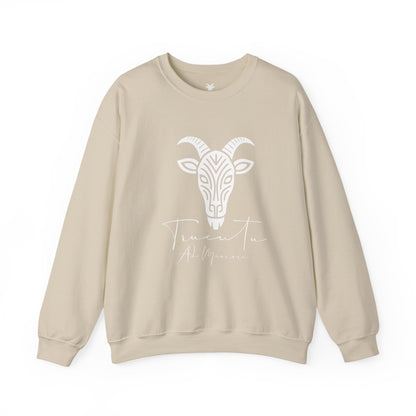 Felpa Unisex TRUCUTU con Simbolo della Capra – Stile Boho Festival | Regalo per Amanti della Natura | Morbida e Comoda
