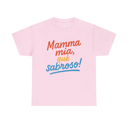 TRUCUTU “Deliciously Fun” Unisex Heavy Cotton Tee – Mamma mia, qué sabroso! | Perfect for Foodies, Casual Wear, Summer Parties & Gifts
