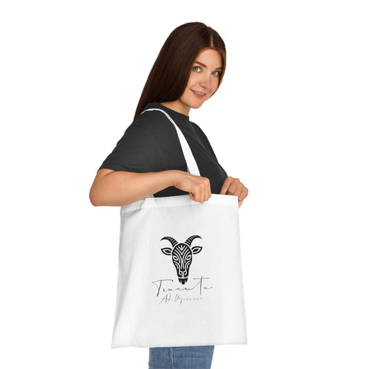 Borsa Tote Bianca in Cotone con TrucuTu – Shopper Ecologica, Stile Boho, Mare, Regalo per Amanti degli Animali