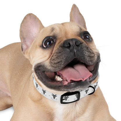 Collare Bianco per Cani con Logo Capra TRUCUTU – Accessorio Elegante e Regolabile, Idea Regalo per Amanti degli Animali, Perfetto per Eventi Speciali