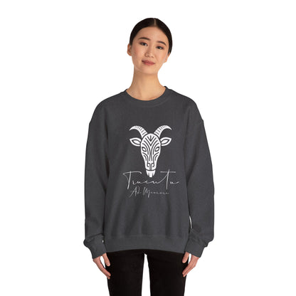 Felpa Unisex TRUCUTU con Simbolo della Capra – Stile Boho Festival | Regalo per Amanti della Natura | Morbida e Comoda
