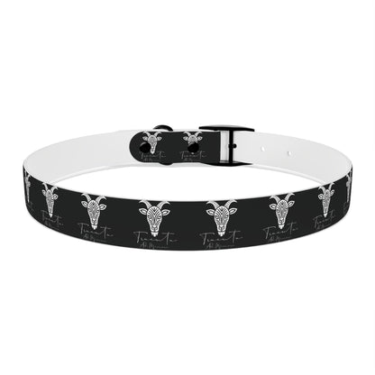 Collare Nero per Cani con Logo Capra TRUCUTU – Accessorio Regolabile di Tendenza, Idea Regalo per Amanti degli Animali, Perfetto per Festività e Occasioni Speciali