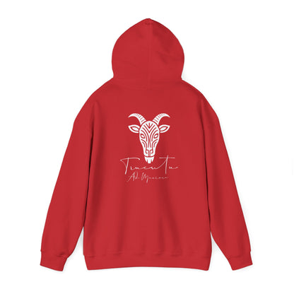 TRUCUTU Logo Hoodie – Unisex Pullover with Goat Emblem | Casual Streetwear | Gift for Animal & Nature Lover