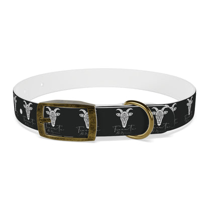 Collare Nero per Cani con Logo Capra TRUCUTU – Accessorio Regolabile di Tendenza, Idea Regalo per Amanti degli Animali, Perfetto per Festività e Occasioni Speciali