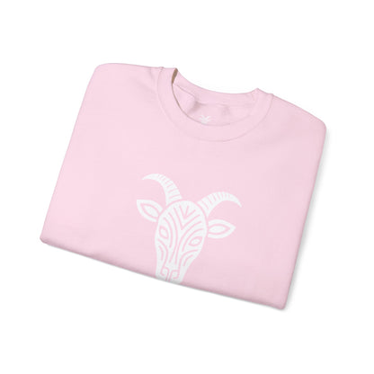 Felpa Unisex TRUCUTU con Simbolo della Capra – Stile Boho Festival | Regalo per Amanti della Natura | Morbida e Comoda