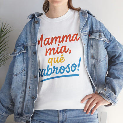TRUCUTU “Deliciously Fun” Unisex Heavy Cotton Tee – Mamma mia, qué sabroso! | Perfect for Foodies, Casual Wear, Summer Parties & Gifts