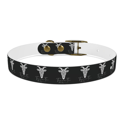Collare Nero per Cani con Logo Capra TRUCUTU – Accessorio Regolabile di Tendenza, Idea Regalo per Amanti degli Animali, Perfetto per Festività e Occasioni Speciali